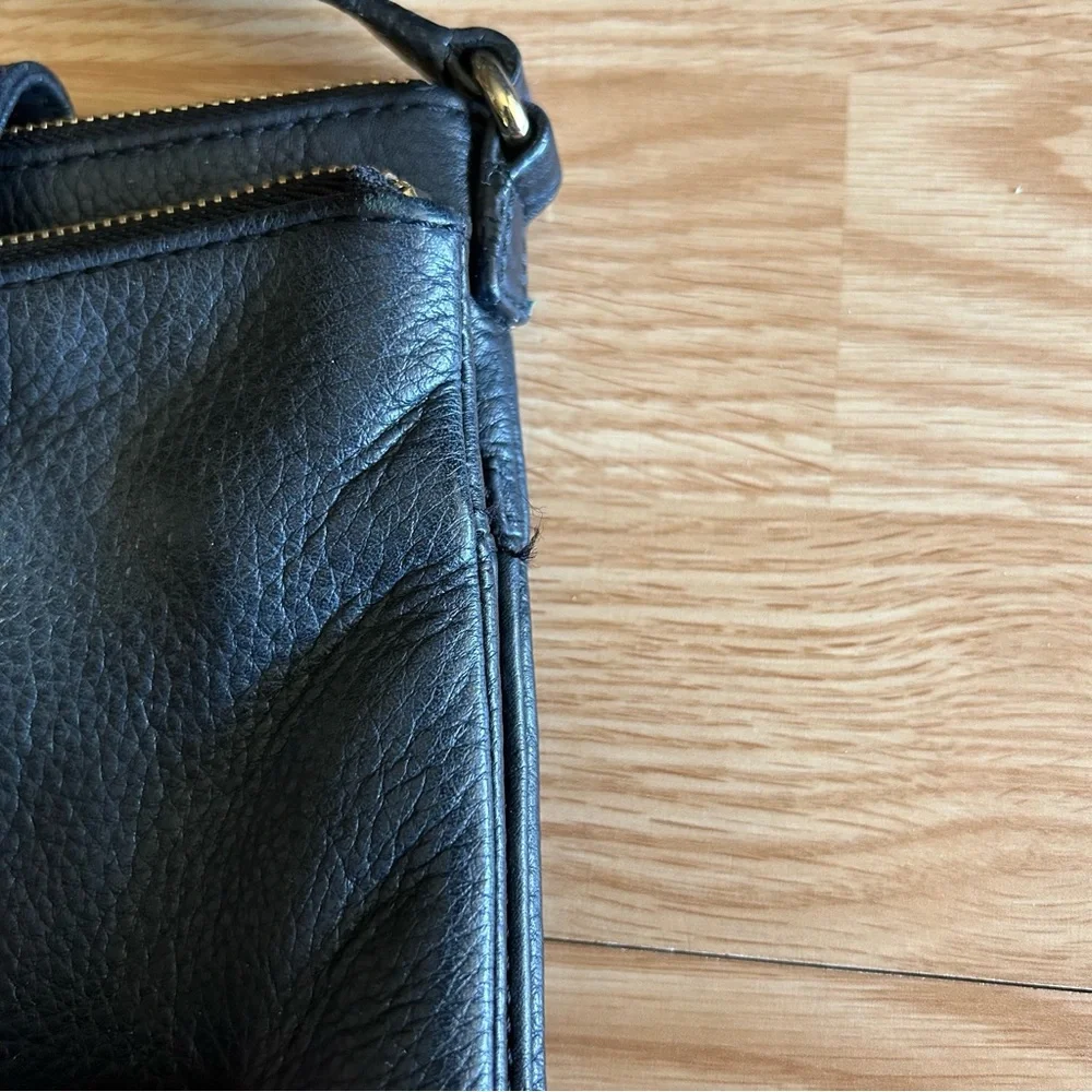 Michael Kors Black Pebbled Leather Fulton Small Crossbody Bag